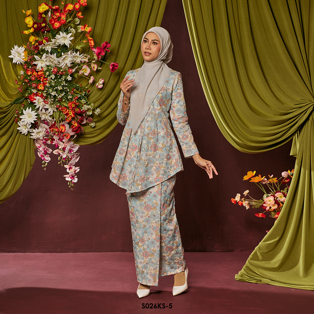 Kebaya Saloma in Icy Blue (S026KS-5) - Image 2