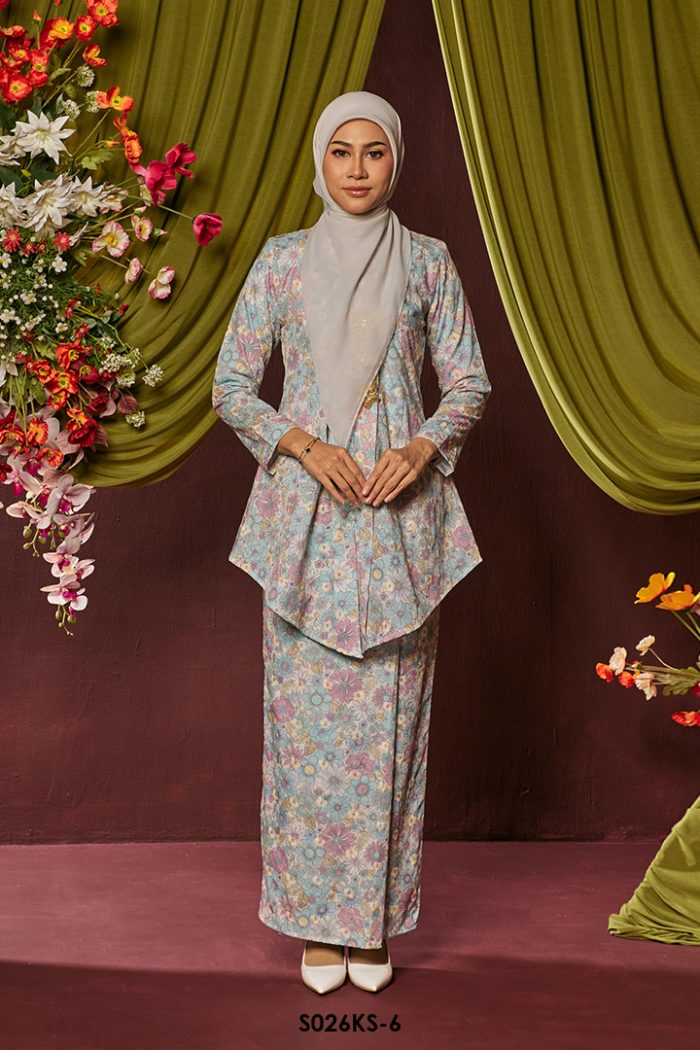 Kebaya Saloma in Baby Blue (S026KS-6)