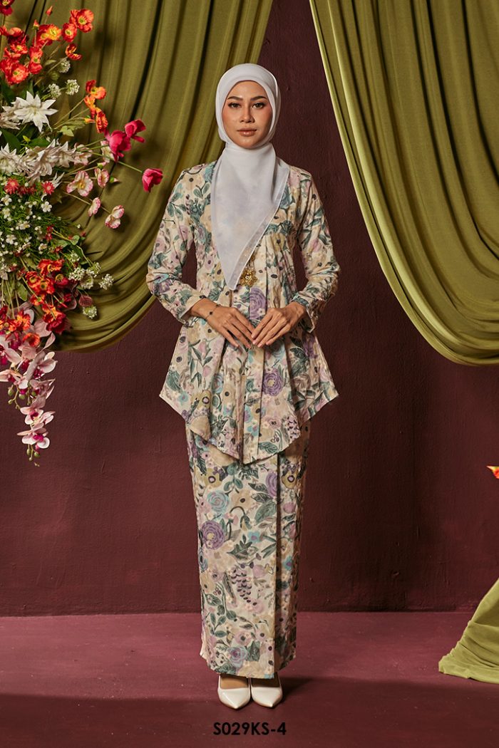 Kebaya Saloma in Pale Mustard (S029KS-4)