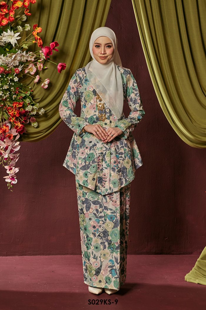 Kebaya Saloma in Green (S029KS-9)