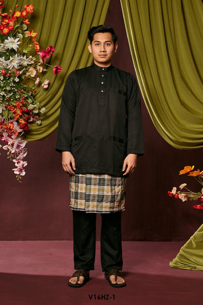 Harriz Baju Melayu in Black (V16HZ-1)