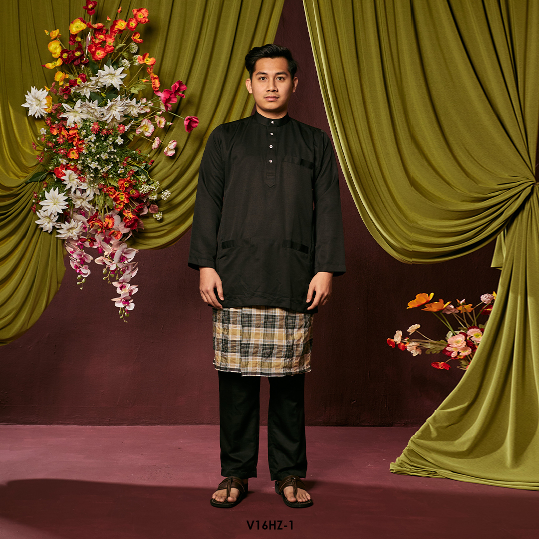 Harriz Baju Melayu in Black (V16HZ-1)