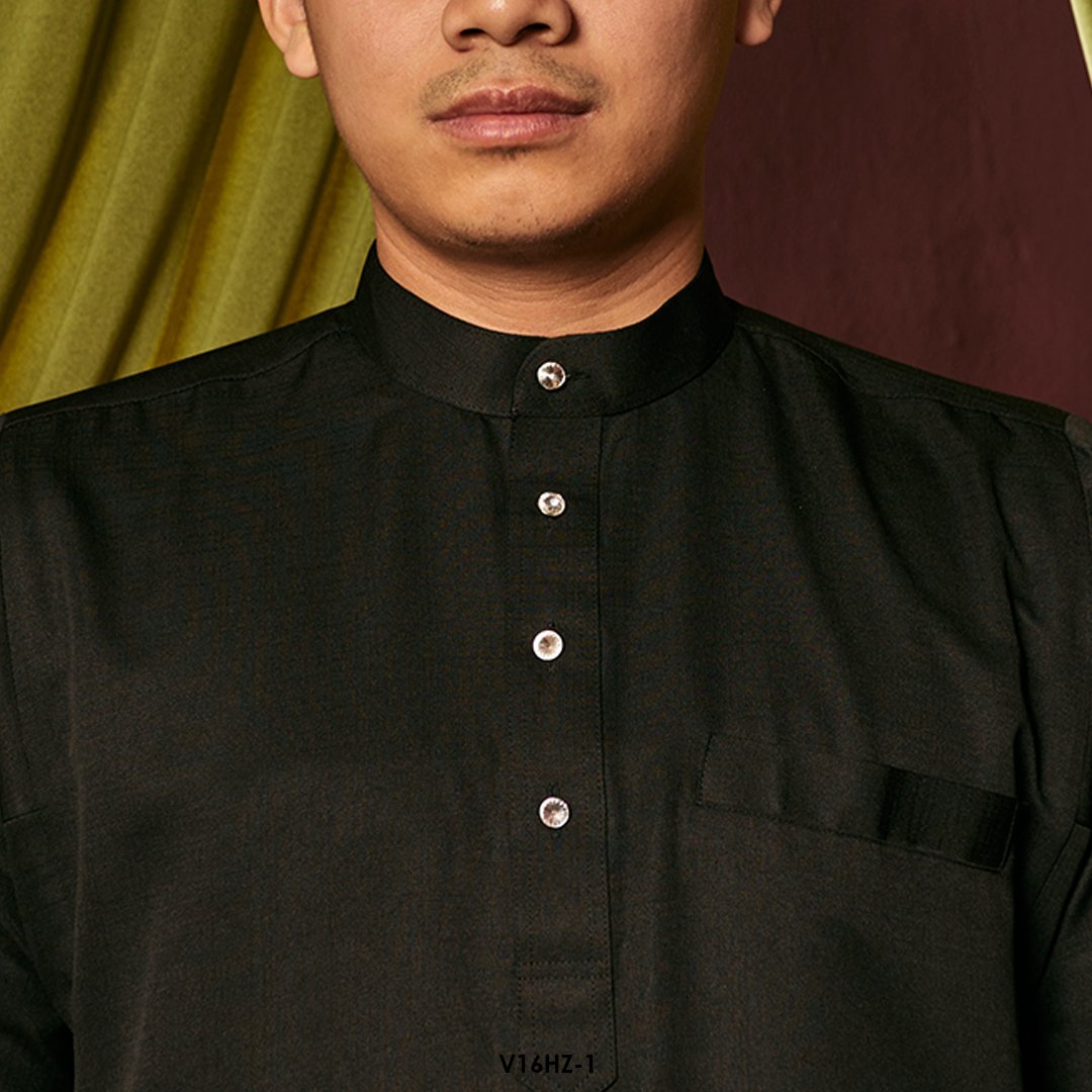 Harriz Baju Melayu in Black (V16HZ-1) - Image 3