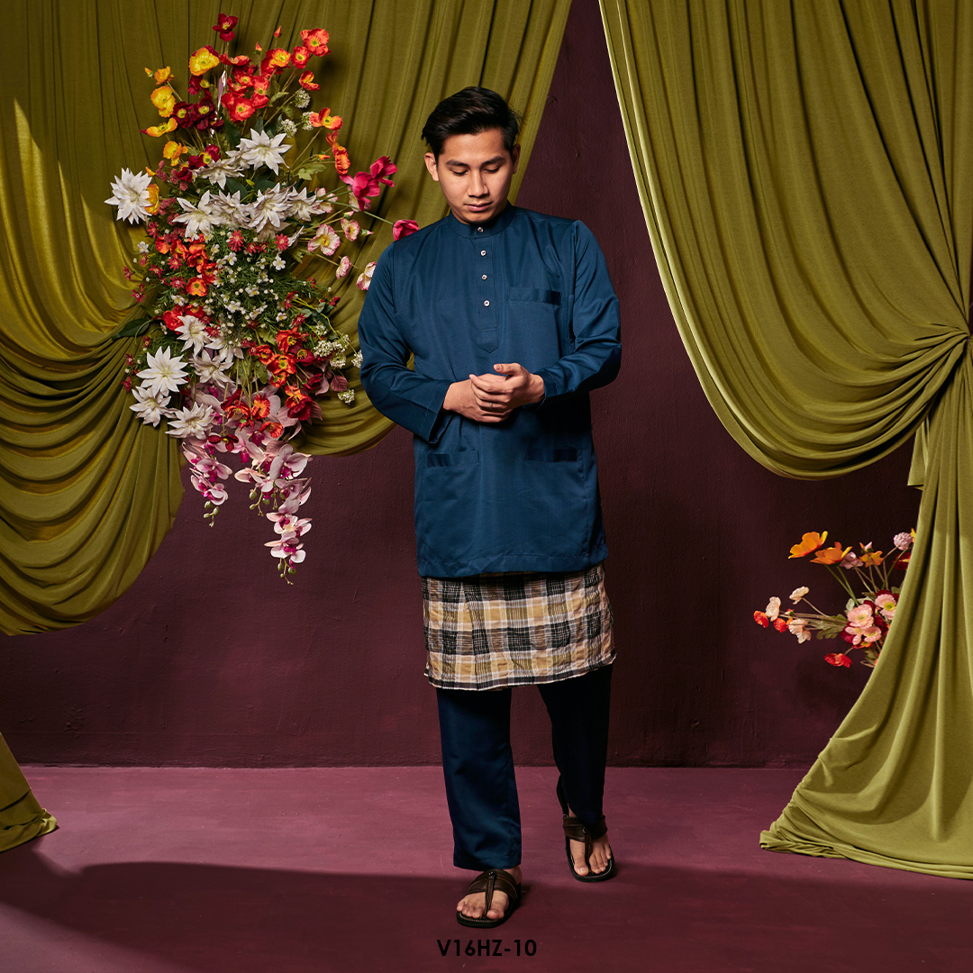 Harriz Baju Melayu in Prussian Blue (V16HZ-10) - Image 2
