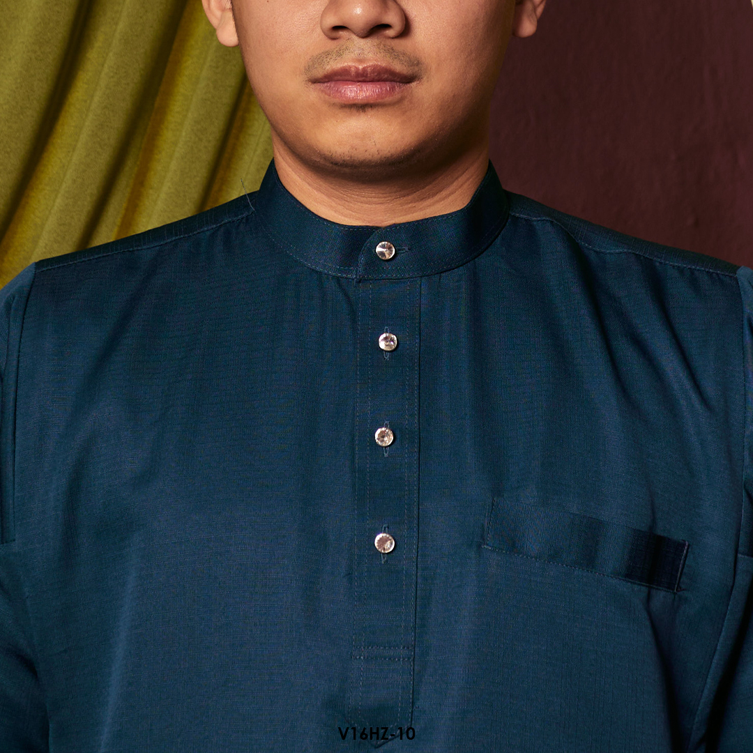 Harriz Baju Melayu in Prussian Blue (V16HZ-10) - Image 3