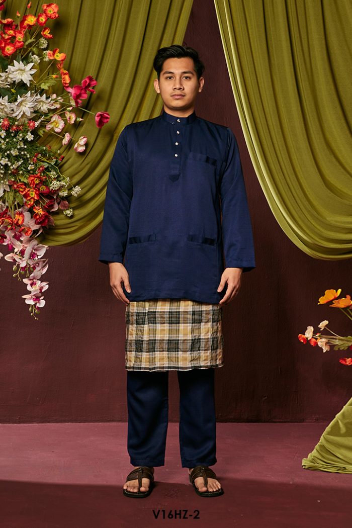 Harriz Baju Melayu in Dark Blue (V16HZ-2)
