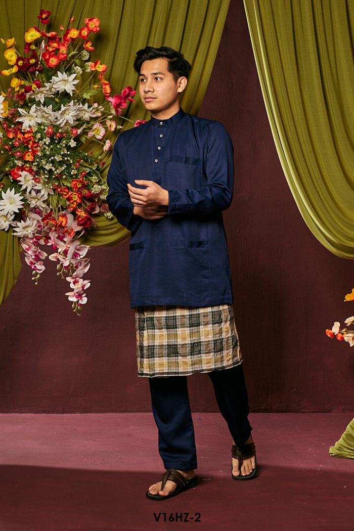 Harriz Baju Melayu in Dark Blue (V16HZ-2)