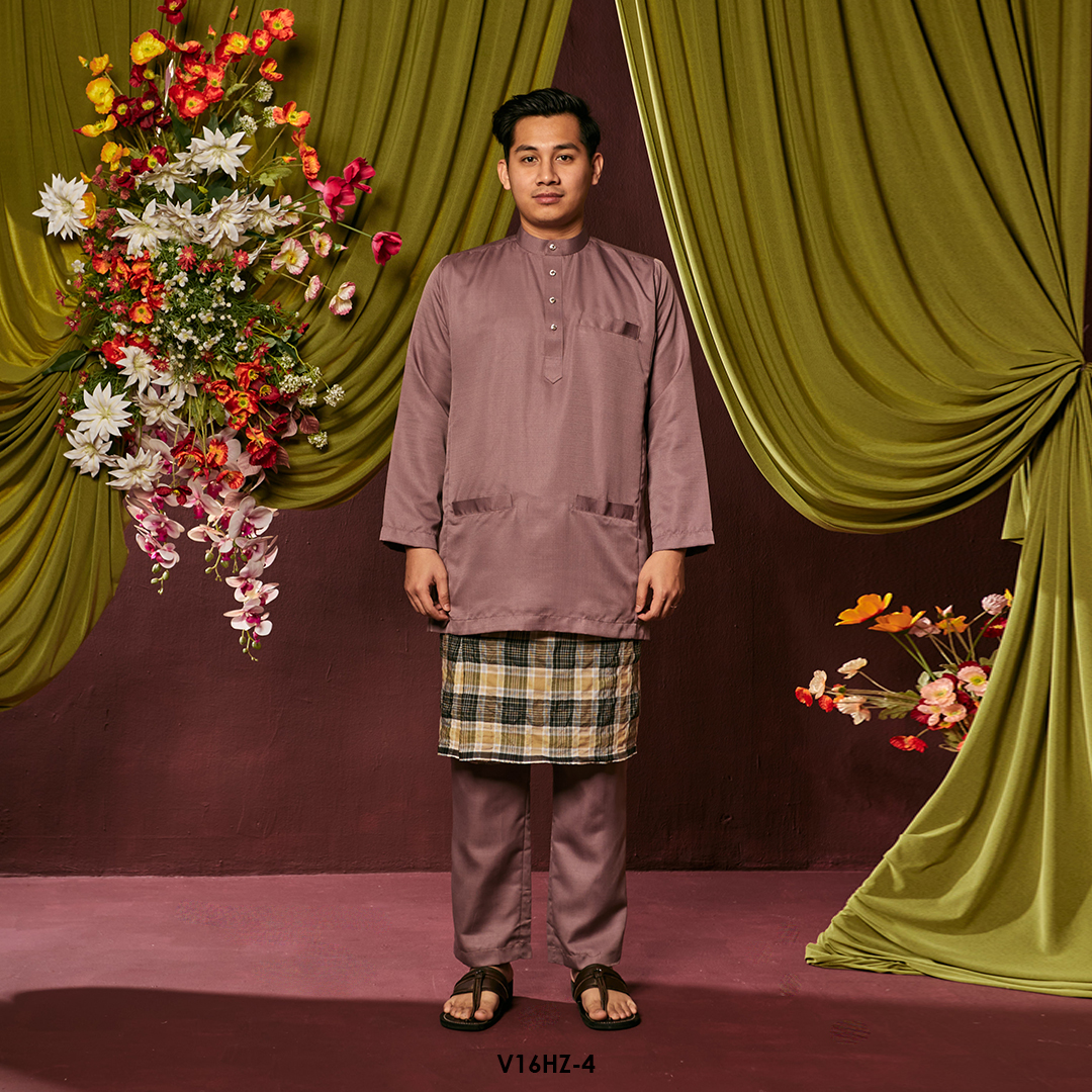 Harriz Baju Melayu in Dusty Purple (V16HZ-4)