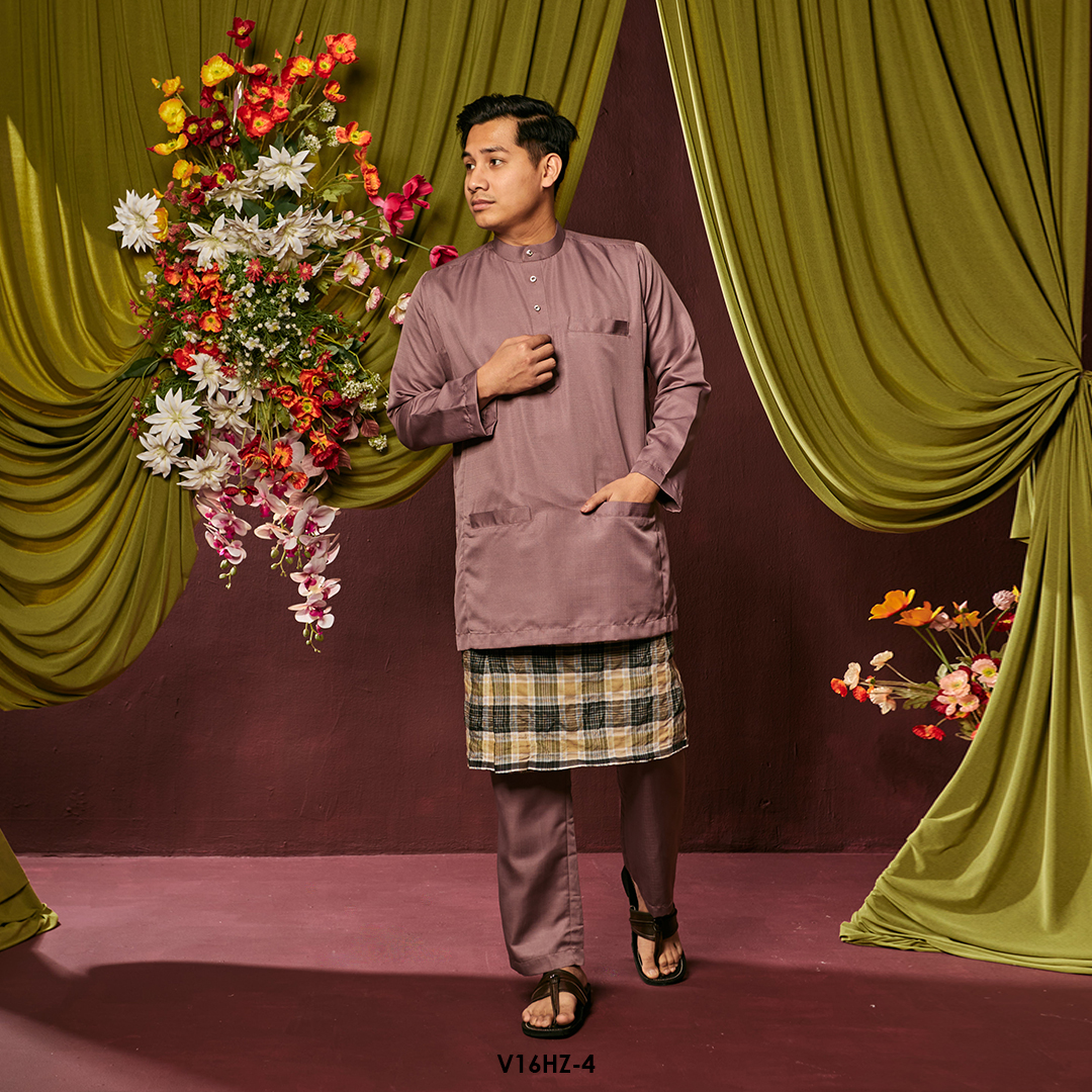Harriz Baju Melayu in Dusty Purple (V16HZ-4) - Image 2