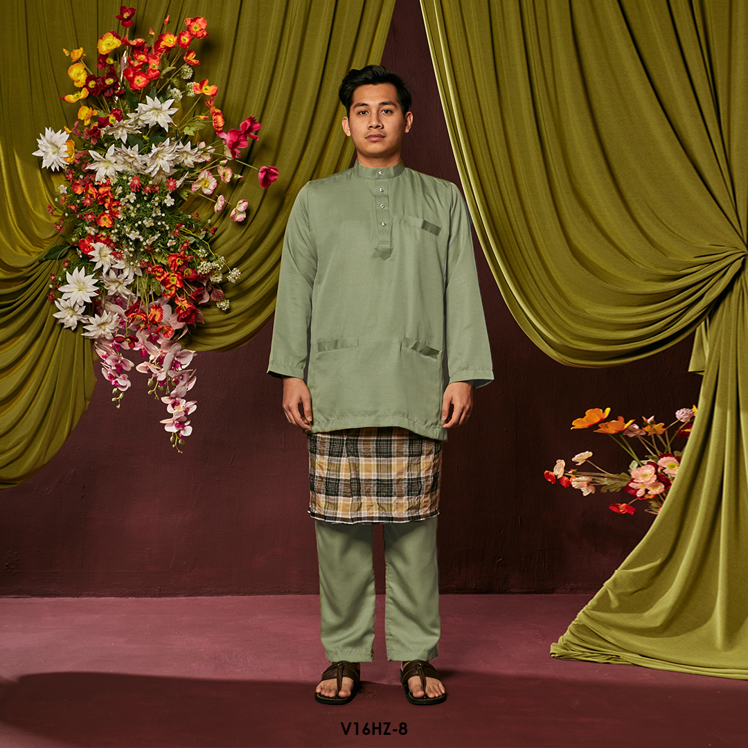 Harriz Baju Melayu in Moss Green (V16HZ-8)