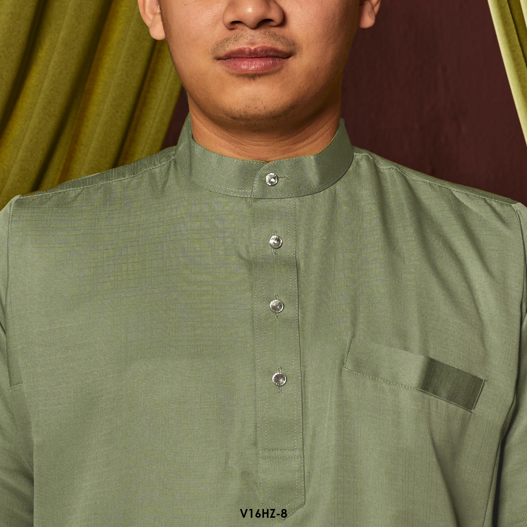Harriz Baju Melayu in Moss Green (V16HZ-8) - Image 3