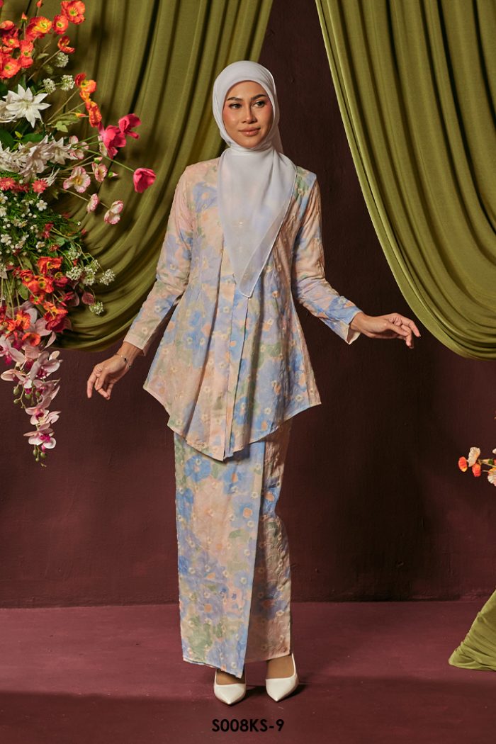 Kebaya Saloma in Liberty Blue (S008KS-9)