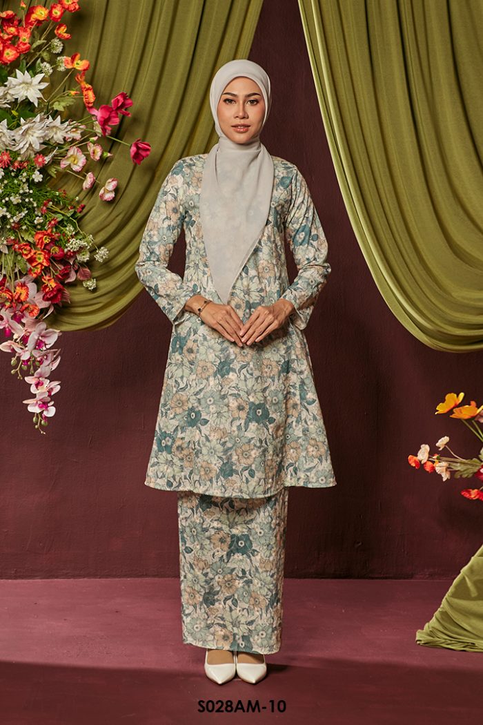 Ameera Kurung in Pastel Green (S028AM-10)