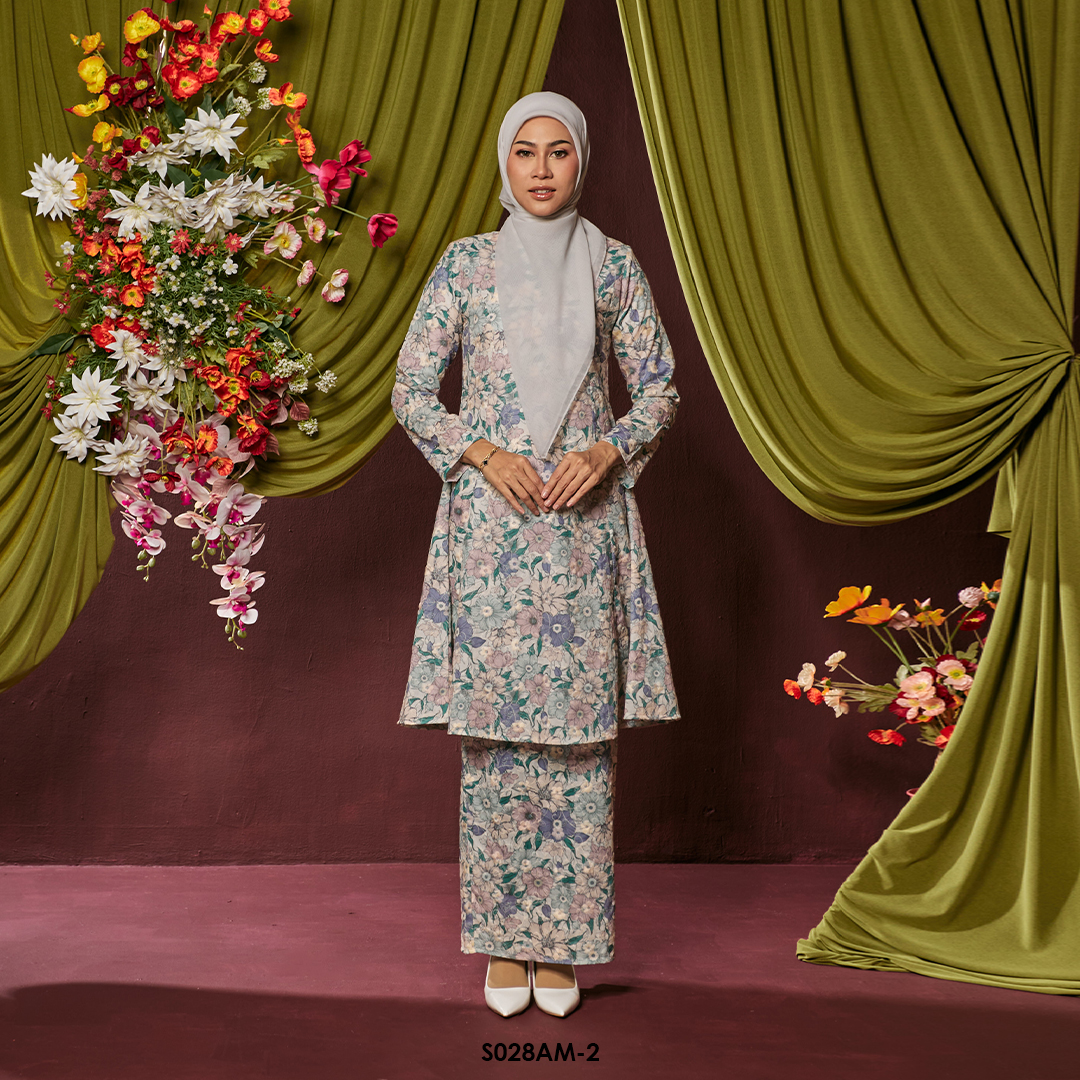 Ameera Kurung in Soft Violet (S028AM-2)