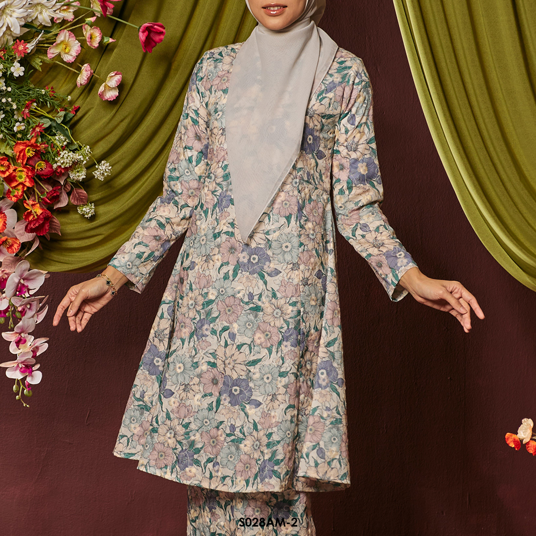Ameera Kurung in Soft Violet (S028AM-2) - Image 3