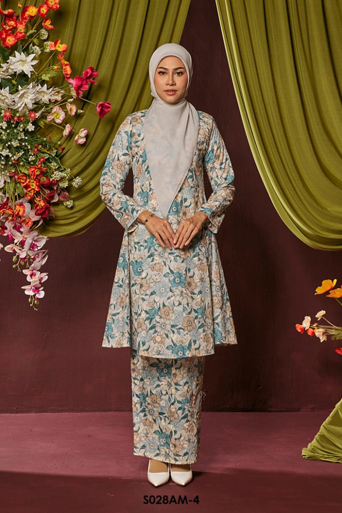 Ameera Kurung in Turqoise (S028AM-4)
