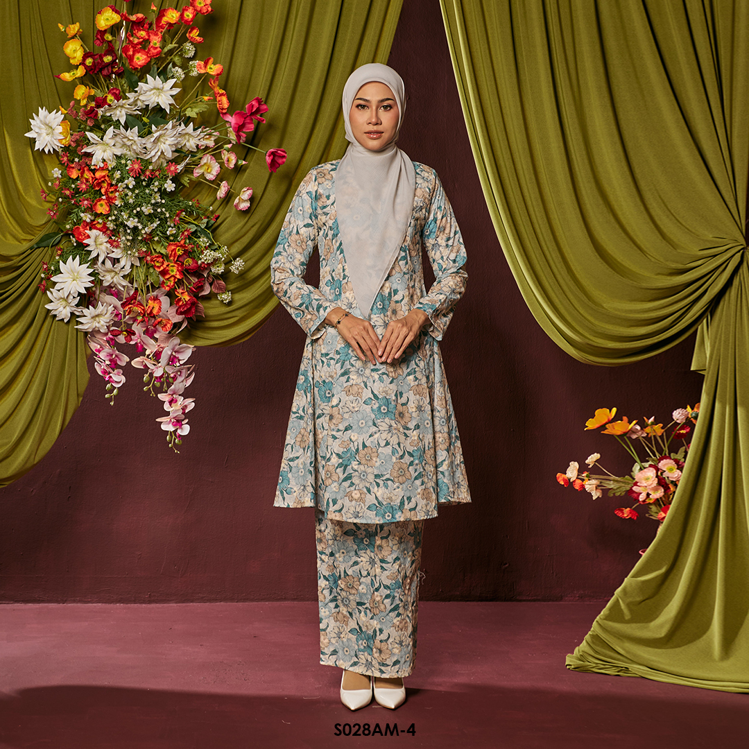 Ameera Kurung in Turqoise (S028AM-4)