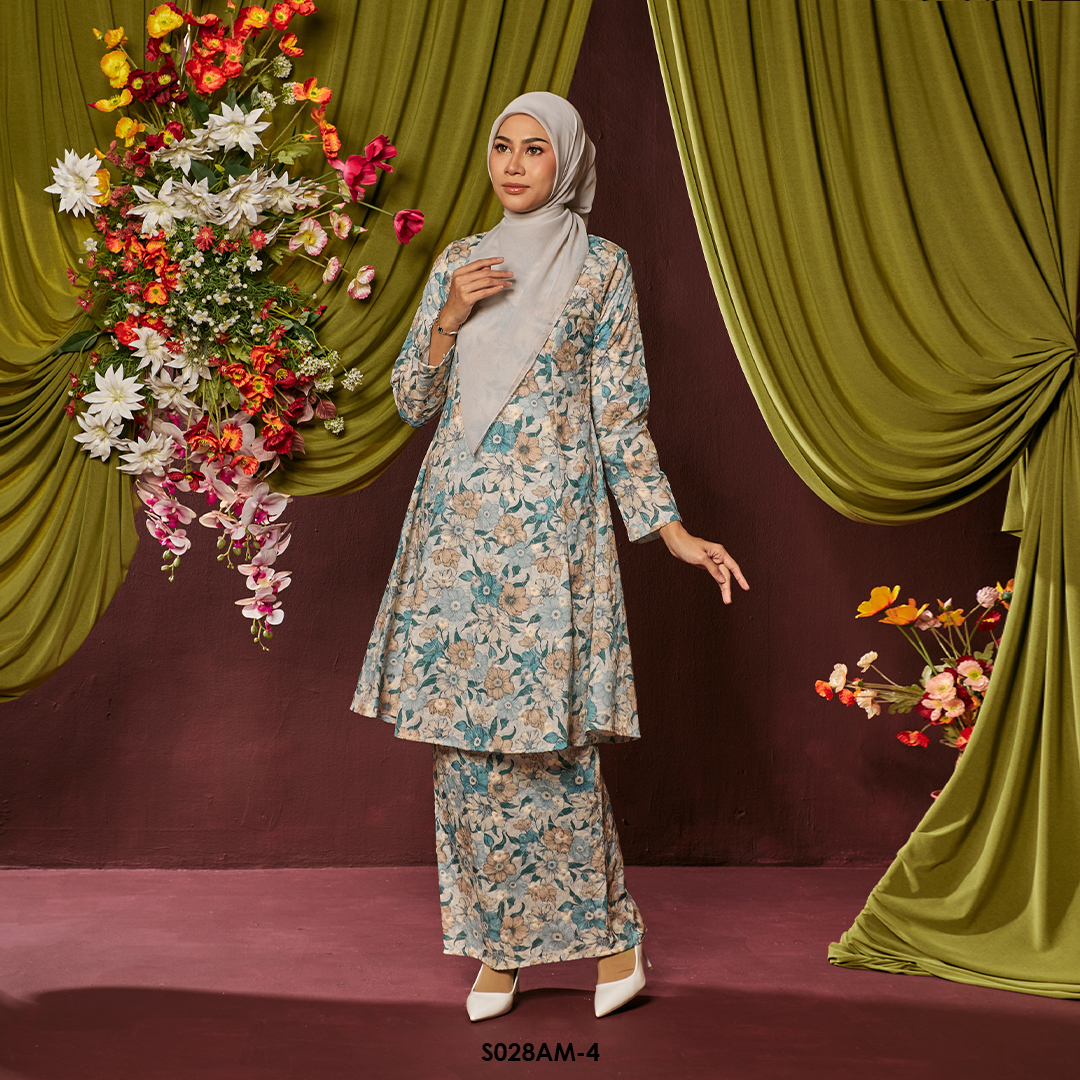 Ameera Kurung in Turqoise (S028AM-4) - Image 2