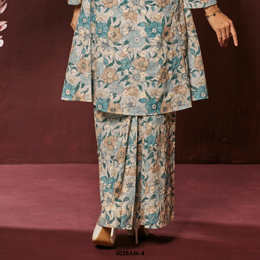 Ameera Kurung in Turqoise (S028AM-4) - Image 4