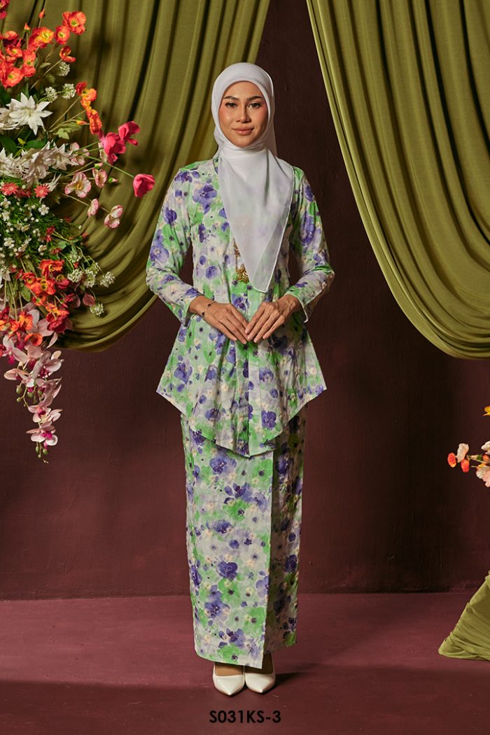 Kebaya Saloma in Lime Green (S031KS-3)