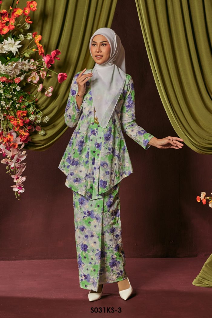 Kebaya Saloma in Lime Green (S031KS-3)