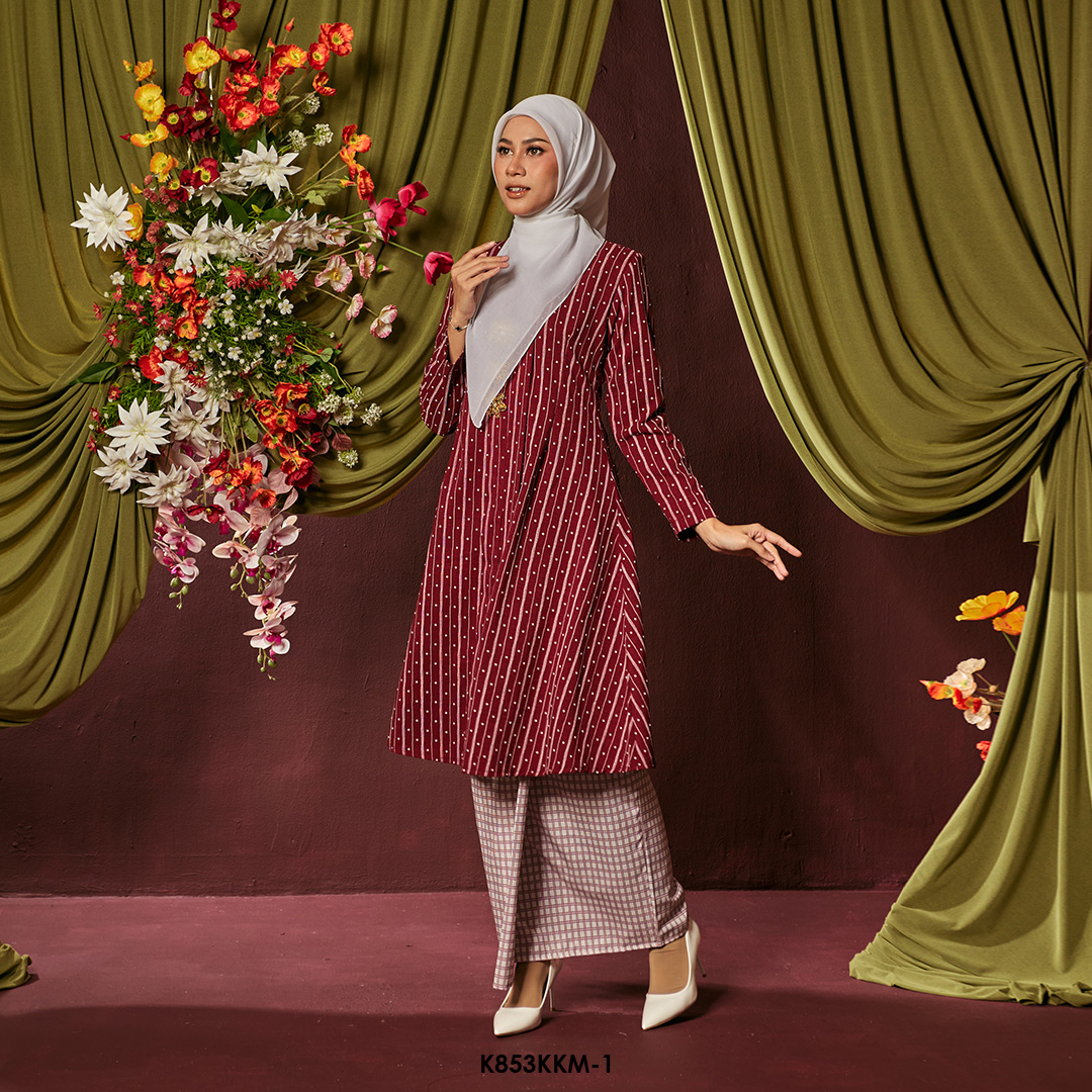 Kebarung Kalthom in Dark Maroon (K853KKM-1) - Image 2