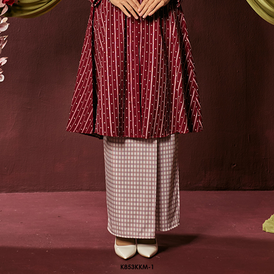 Kebarung Kalthom in Dark Maroon (K853KKM-1) - Image 4