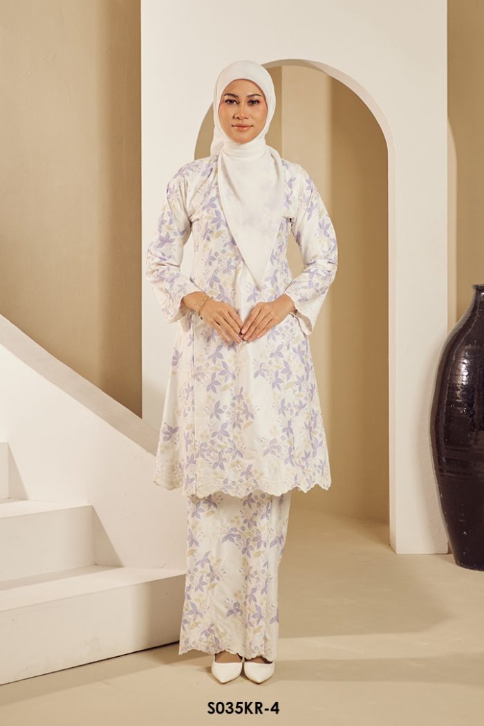 Riau Kurung in White (S035KR-4)