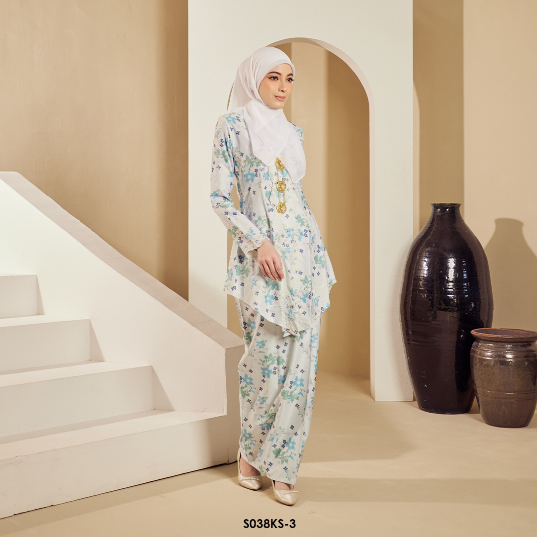 Kebaya Saloma in Light Blue (S038KS-3) - Image 2