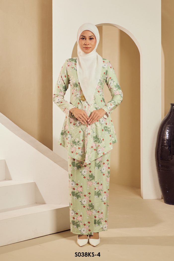 Kebaya Saloma in Apple Green (S038KS-4)