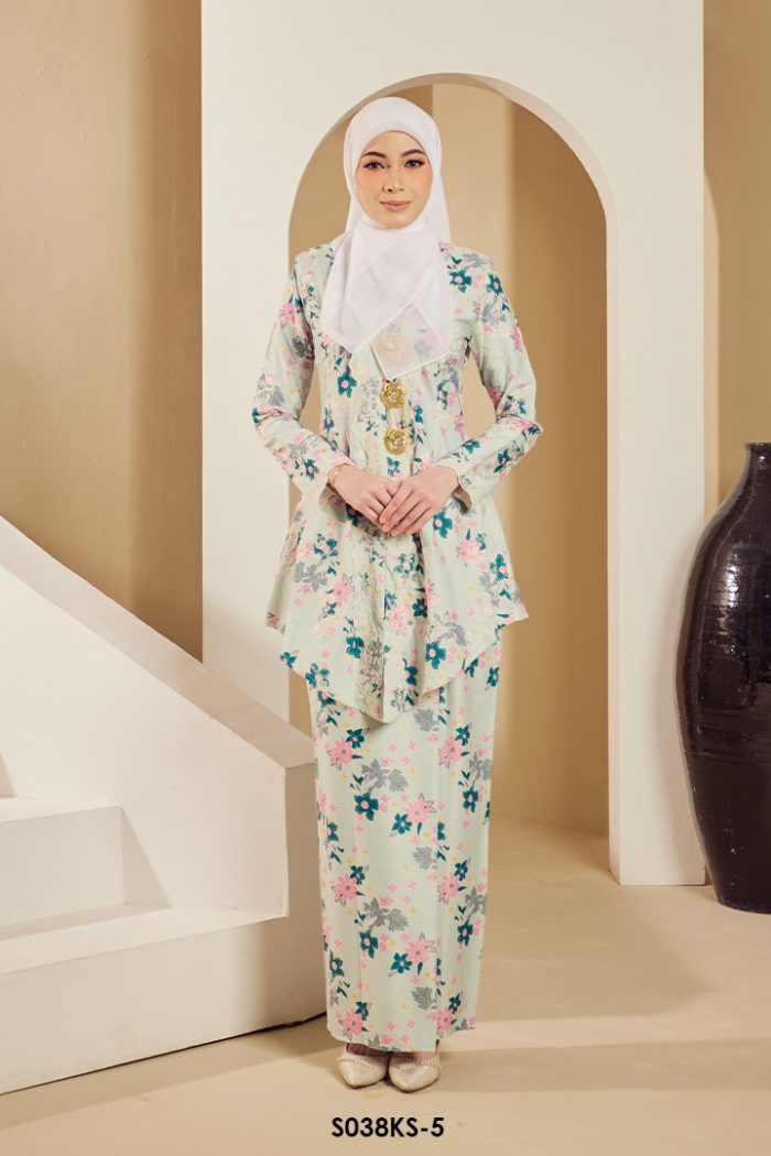 Kebaya Saloma in Sage Green (S038KS-5)