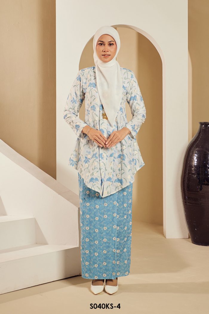 Kebaya Saloma in Blue (S040KS-4)