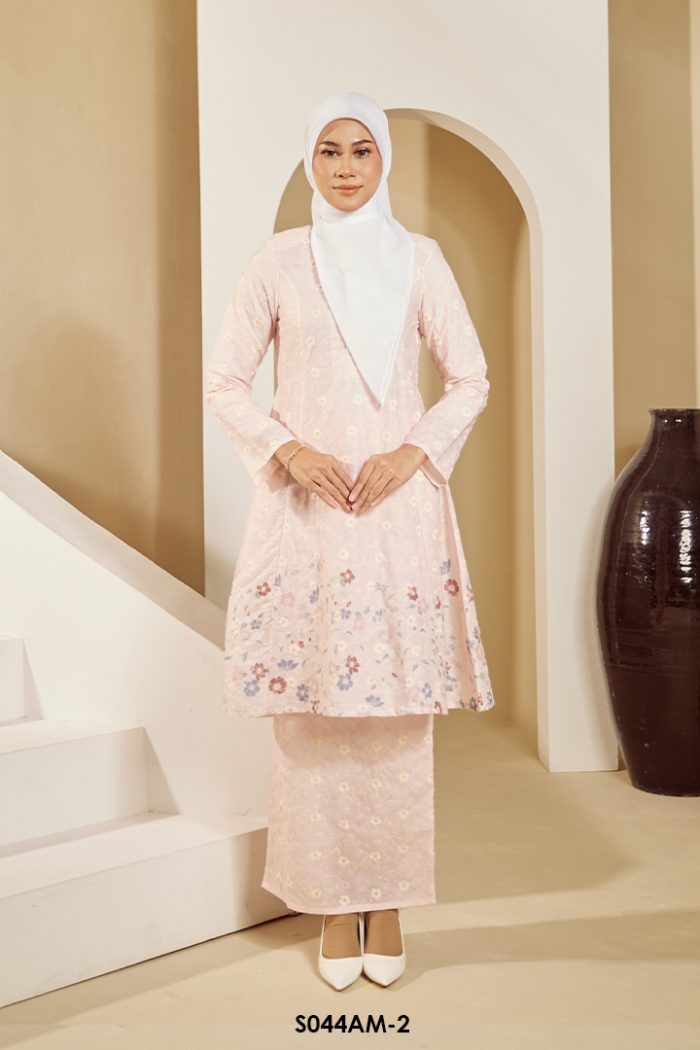 Ameera Kurung in Pink (S044AM-2)
