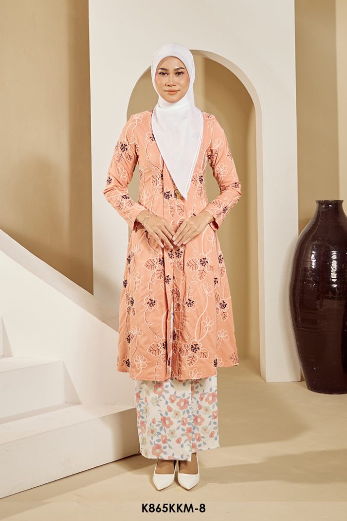 Kebarung Kalthom in Pastel Coral (K865KKM-8)