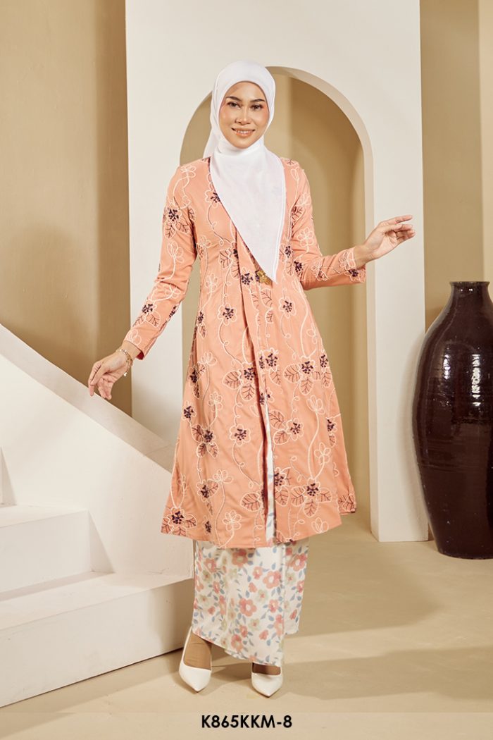 Kebarung Kalthom in Pastel Coral (K865KKM-8)
