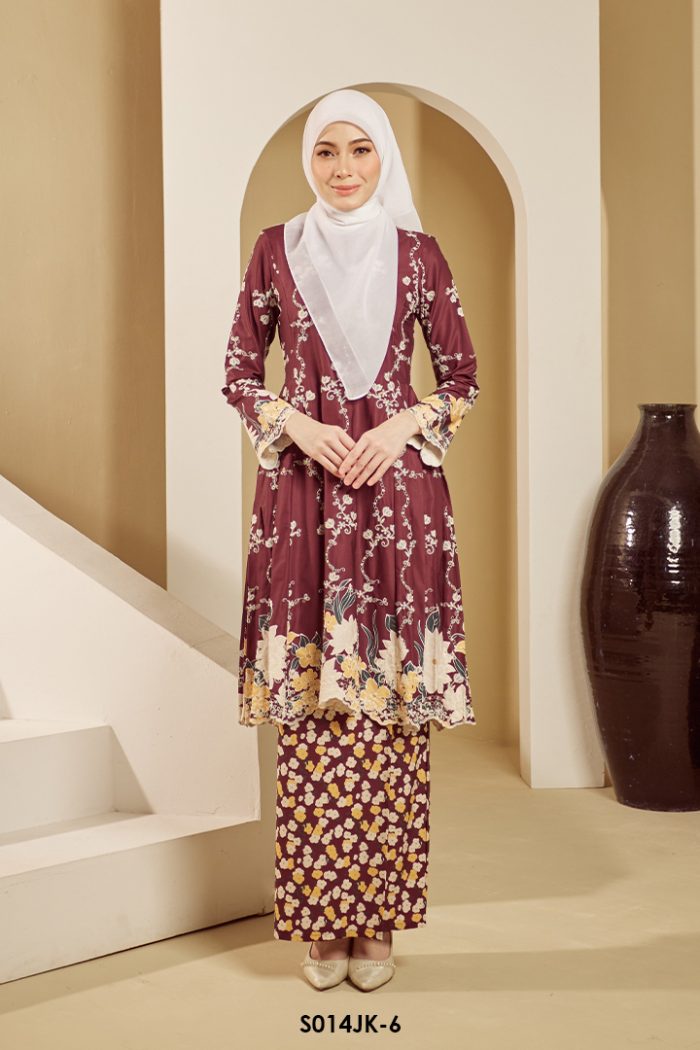 Juliana Kurung in Wine Red (S014JK-6)