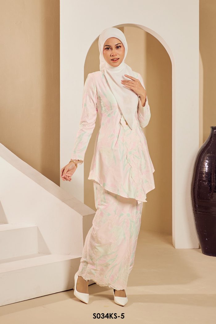 Kebaya Saloma in Pink Pearl (S034KS-5)